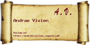 Andrae Vivien névjegykártya